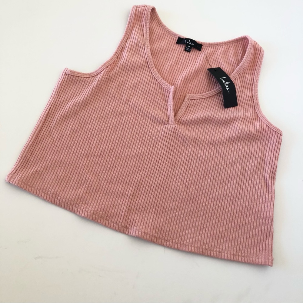 NWT Lulu’s Ribbed Crop Top
